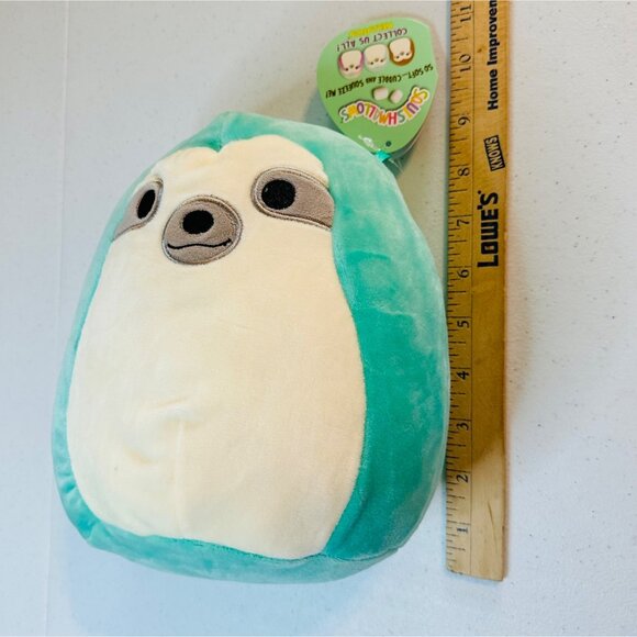 Squishmallows Aqua The Sloth Plush Toy Kellytoy 2019 stuffed animal 8 inch - Picture 6 of 12